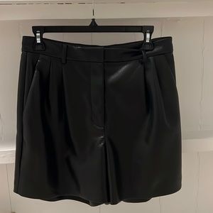 Aritzia Leather Shorts